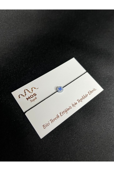 Mos Tespih Letter K Adjustable Drawstring Lucky Bracelet