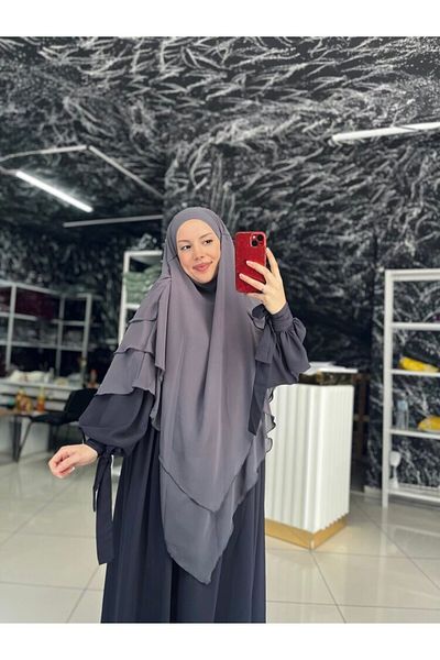 Fashion journey Standard Size Hijab Suit with Sleeve Baglama Hajj Umrah
