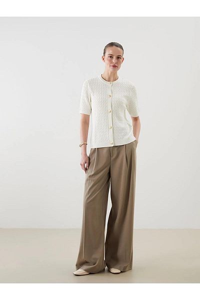 LC Waikiki LCWAIKIKI Cardigan clasic pentru femei, cu decolteu, cu model (W5)