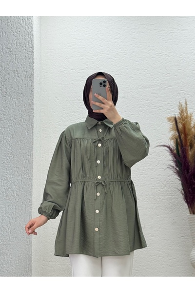 BENAHOLL Πουκάμισο Maresia με με ρέλι πτυχώσεις-ΖΝ7802 Χακί