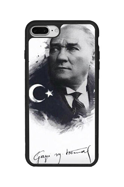 Aksel Kılıf حافظة متوافقة مع هاتف Apple iPhone 7 Plus باللون الأسود غير اللام...