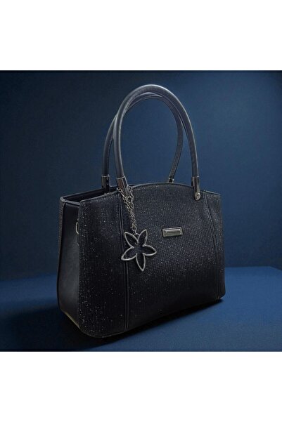 ZİVORA Γυναικεία τσάντα ώμου μεγάλου μεγέθους με λεπτομέρεια αστραφτερού αστε...