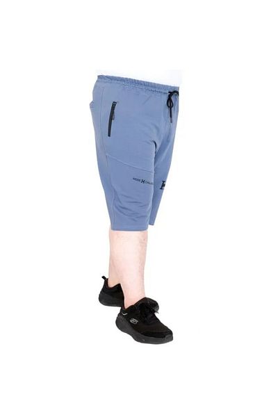 cusseli Plus Size Men's Shorts 2 Thread Piece U25504 Blue