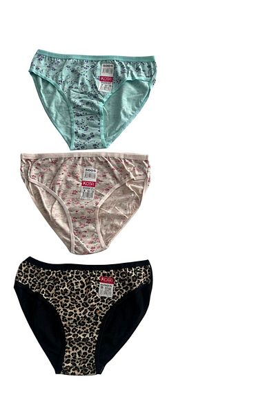 irem içgiyim Kota Cotton Women's 3-Piece Assorted Bikini Panties