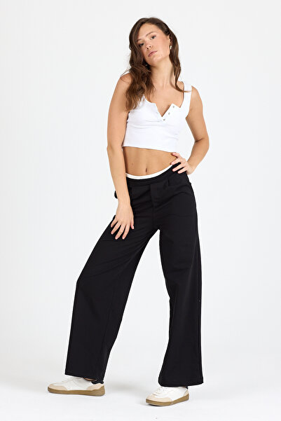 Rodi Women's Belt 2 Color Detailed Spanish Leg Trousers 5006