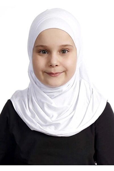çiğdem eşarp MASALSU COCUK TESETTÜR BONESİ BEYAZ
