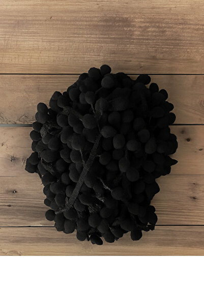 Soft Kare Μαύρη ρίγα Pompom 1 Πακέτο 20M