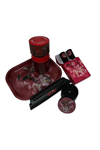 blackraw 6 Parça Premium Duman Smoking Bag Deadpool Çanta Set