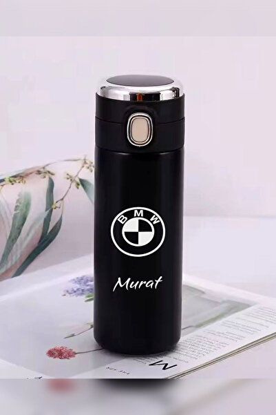 İŞTE BU Kişiye Özel 450 ML Dijital Isı Göstergeli Kilitli Kapaklı Araç Baskıl...