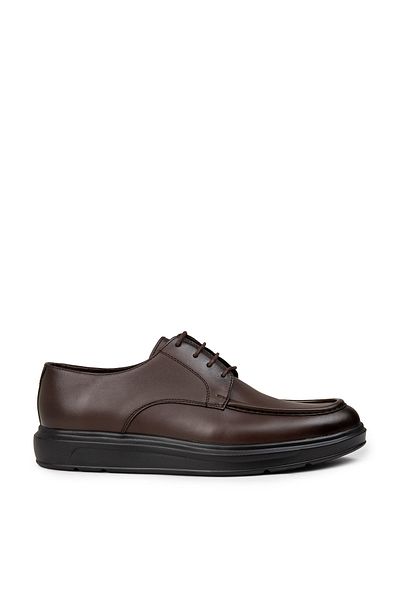 Deery Ανδρικά καφέ δερμάτινα παπούτσια Comfort Casual