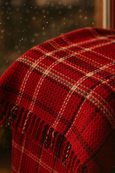 Calista home Cotton Soft Patterned Plaid Scottish Blanket 4 Seasons Camping Travel Blanket