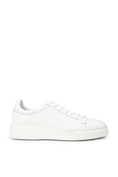 Deery Ανδρικά παπούτσια sneaker από γνήσιο δέρμα σε λευκό χρώμα