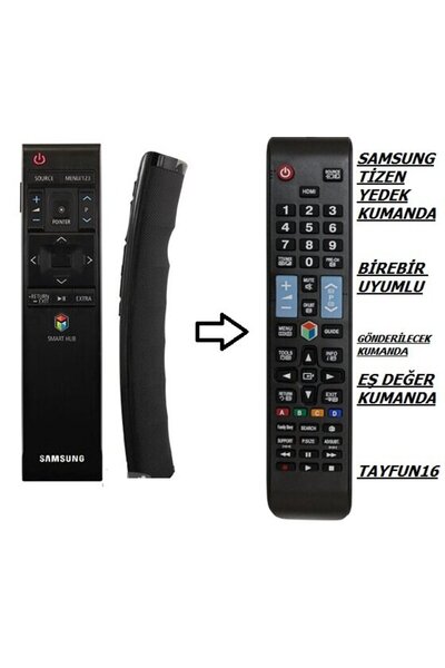 Samsung ile uyumlu AKILLI KUMANDA BN59-01220D TİZEN J SERİSİ YEDEK Kumanda