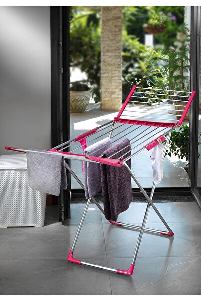 woodhub Beyaz Alüminyum Çamaşır Kurutma Askısı, Kalın Borulu, Dayanıklı ve Ha...