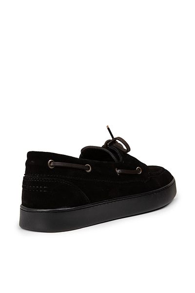 Deery Men's Genuine Suede Black Casual Marine Shoes