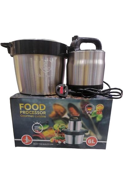 Tradeo Meat Grinder, Food Chopper, 6L Stainless Steel Food Processor for Meat, Vegetables, Fruits and Nuts.