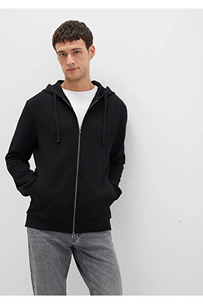 Mavi Hooded Full Black Men's Sweatshirt M0S10423-900
