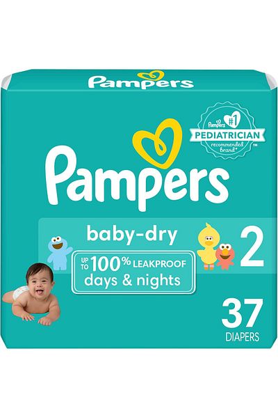 Pampers Cruisers Baby Dry Diapers, Size 2, 37 Count