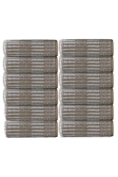 Özdilek Striscai 50X90 cm Hand-Face Towel 12 Pcs