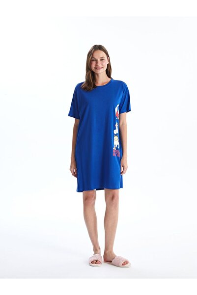 LC Waikiki Cămașă de noapte pentru femei cu tematică de Anul Nou LCW Young guler rotund