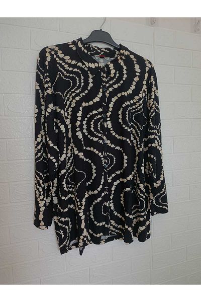 anne moda ankara 1. Quality, Full Summer, Buttoned, Long Sleeve, Large Size, Viscose Shirt