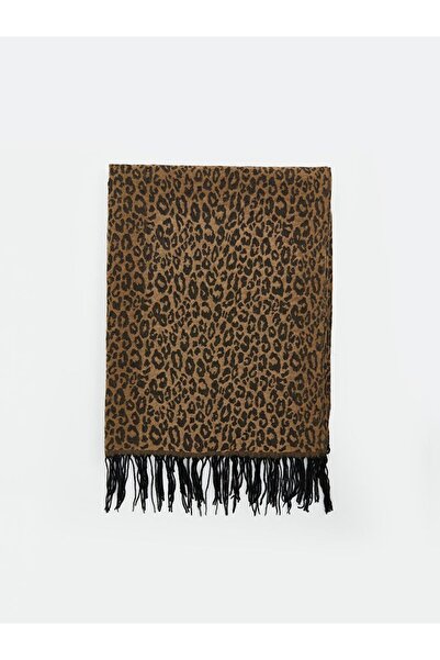 LC Waikiki Kahverengi Leopar Desenli Kadın Şal