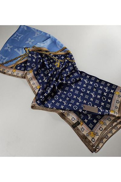 Webinay Home Imported Voile Silk Shawl Lv Pattern Premium Product Shawl Scarfs Hijab