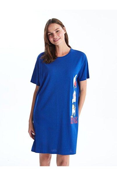 LC Waikiki Cămașă de noapte pentru femei cu tematică de Anul Nou LCW Young guler rotund