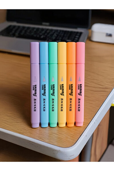 everart 6' Renk Fosforlu Kalem Seti