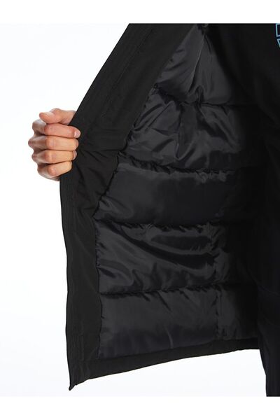 LC Waikiki Black Standard Fit Hooded Men's Parka