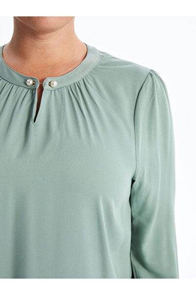 LC Waikiki Green Crew Neck Women's Blouse