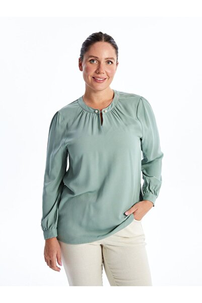 LC Waikiki Green Crew Neck Women's Blouse