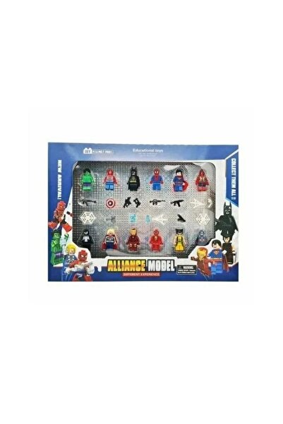 OEM Set 12 Robots Avengers, 15 accessories, multicolor, 5 cm