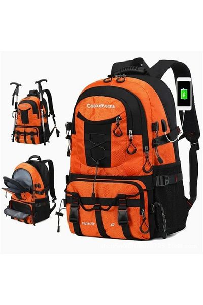 GOLD MARKET Universal Backpack for Mountaineering, Travel, Waterproof, USB Charging Slot, Adjustable Straps, 52x