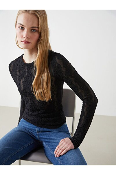 LC Waikiki Γυναικεία μπλούζα με υφή Crew Neck