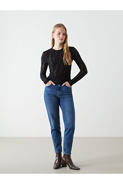 LC Waikiki Γυναικεία μπλούζα με υφή Crew Neck