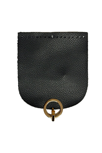 knitme Capac pentru geantă cu închidere 18*20-Negru Rotund