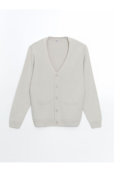 LC Waikiki Standard Mold V-Neck Men's Knitwear Cardigan