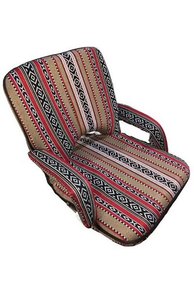 Generic Traditional Arabic floor chair foldable with fully adjustable armrests and backrest suitable for tri