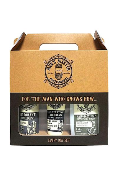Men's Master Set cadou profesional pentru uz zilnic cu cremă de față, deodorant, șampon 2 în 1