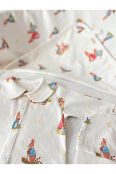 Zezig Rabbit Family 4 Piece Hospital Discharge Set 100% Cotton