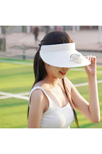 zeynobella Şarjlı Fanlı Vantilatörlü Pervaneli Şapka Serinleten Geniş Siperli...