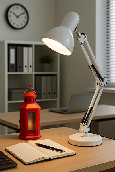 Venenon Masa Lambası Akrobat Yaylı Metal 360° Açılı Ayarlanabilir Hareketli Ç...