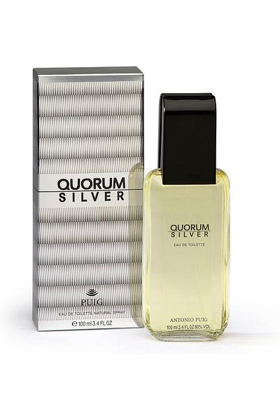 ANTONIO PUIG Quorum Silver Eau de Toilette Spray for Men - 100ml