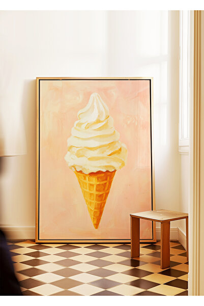 ARTHOUSECOLLECTIVE Ice Cream Poster - Ice Cream Visual in the Bonfire - Frame...