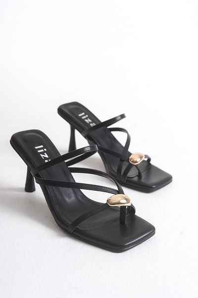 Liza Shoes Megan women's thumb buckle heeled slippers a012- k650