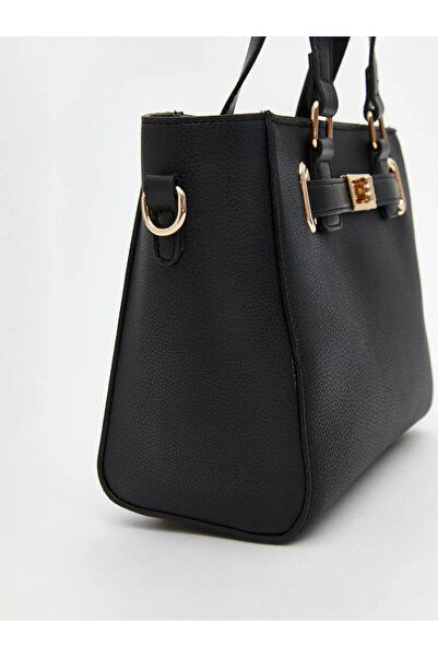 LC Waikiki Lcw Accessories Black Leather Look Women's Shoulder Bag