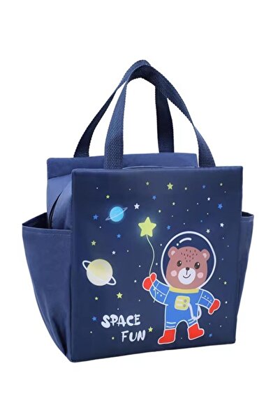 Shisa Mavi Space Fun Ayı Temalı Termal Beslenme Çantası 23*13*19 cm