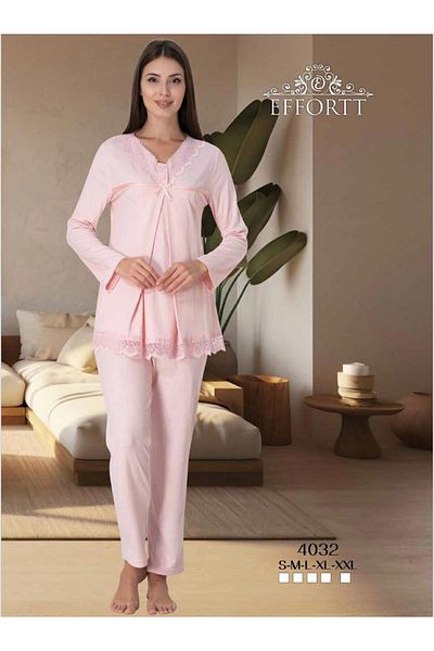 EM&FA TEKSTİL Maternity Maternity Lace Detailed Pajama Set