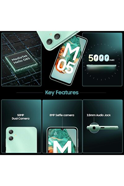 Samsung Galaxy M05 (Mint Green, 4GB RAM, 64 GB Storage)